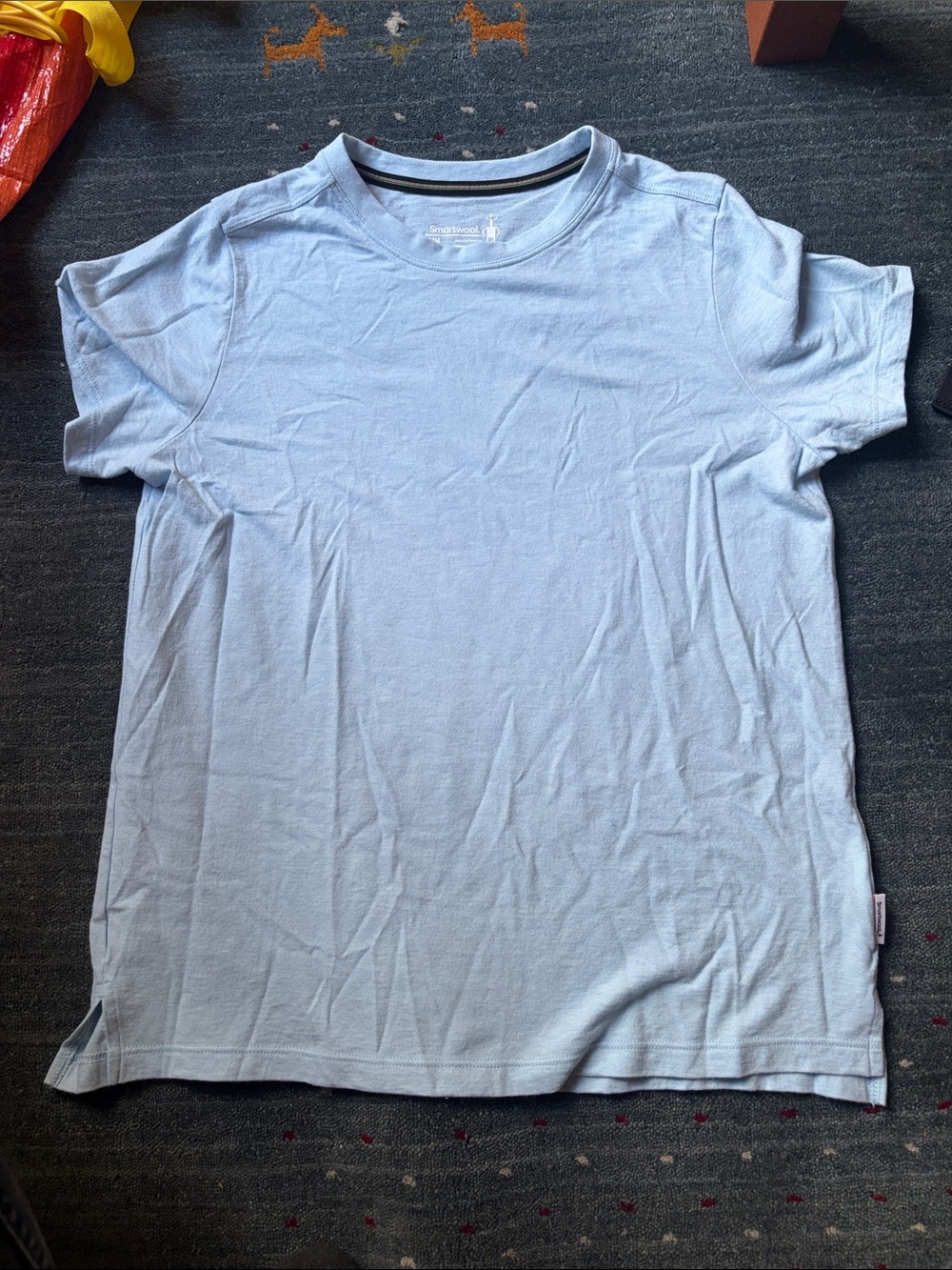 SmartWool Women's Perfect Crew Short Sleeve Tee Medium Blue